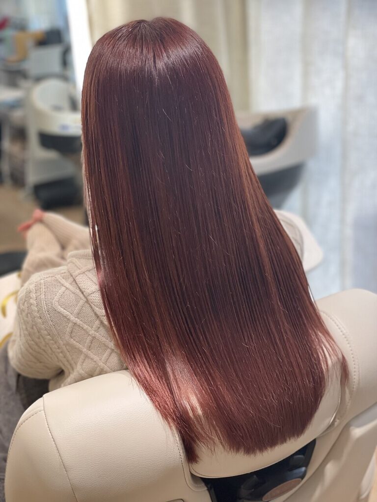 艶髪ピンク×髪質改善ストレート